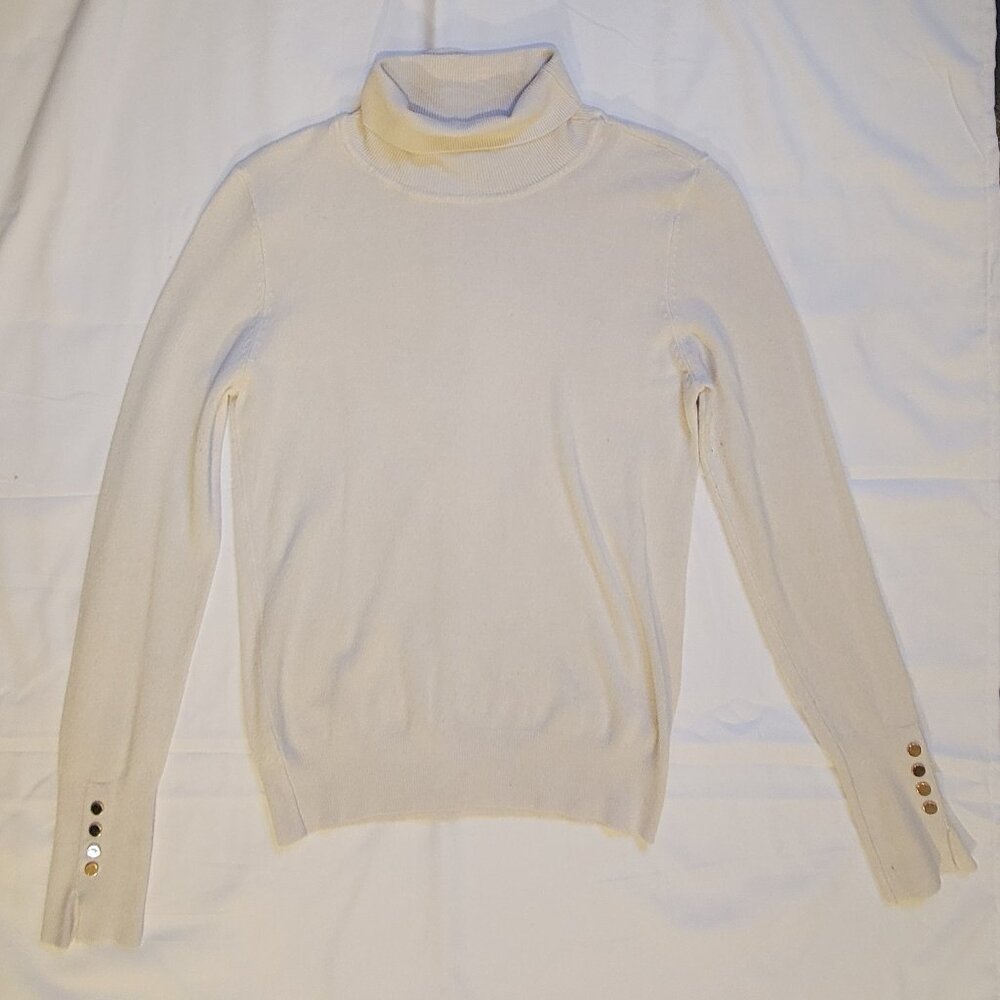 Skies Are Blue | Womens Turtleneck Size XS - Soft White